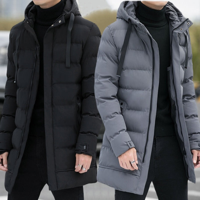Harajuku Style Medium Length Cotton Padded Jacket