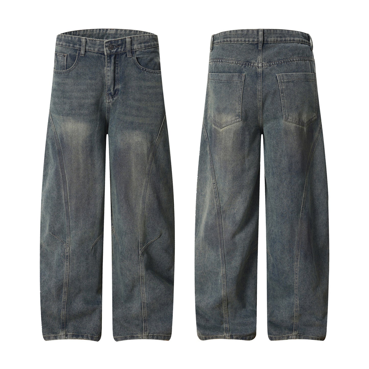 Trendy Wide Leg Loose Couple Jeans - Harajuku Style