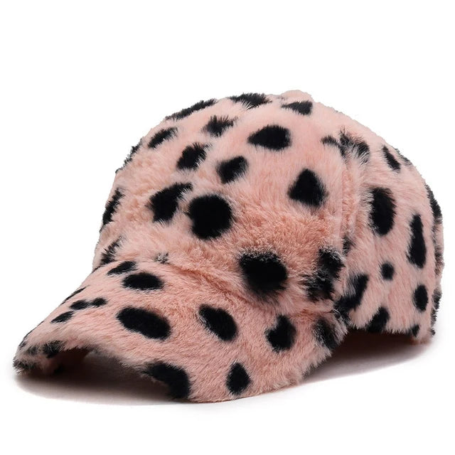 Leopard Print Short Brim Adjustable Baseball Cap
