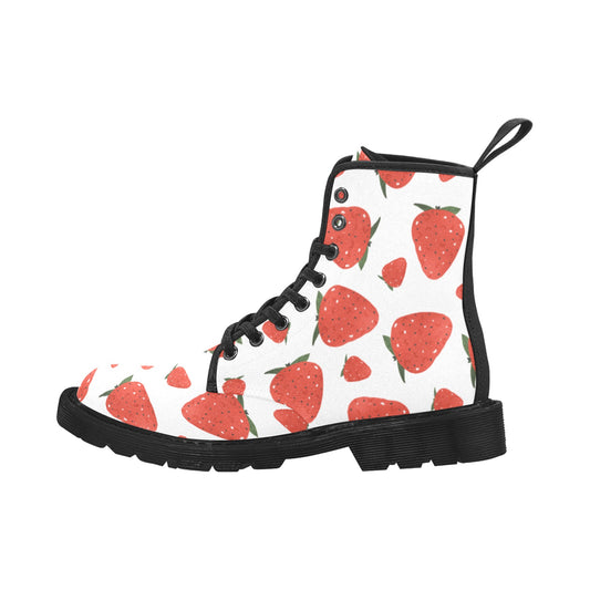 Strawberry Women's Lace Up Canvas Boots