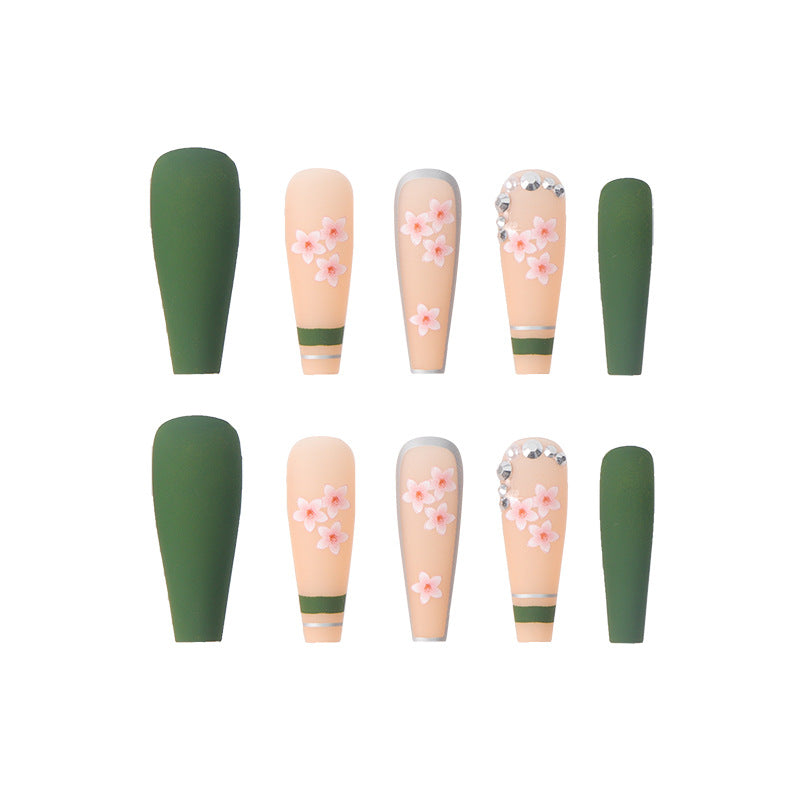 Spring Floral Ballet Nail Art - Harajuku Style