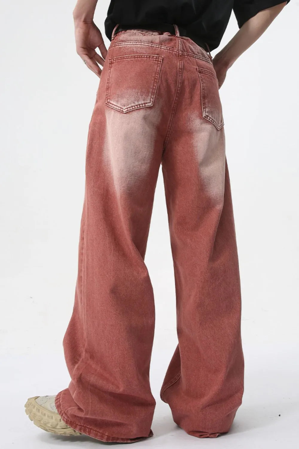 Men's Playful Washed Wide Leg Jeans