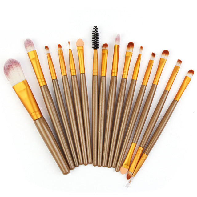 15Pcs Harajuku Style Makeup Brushes Set