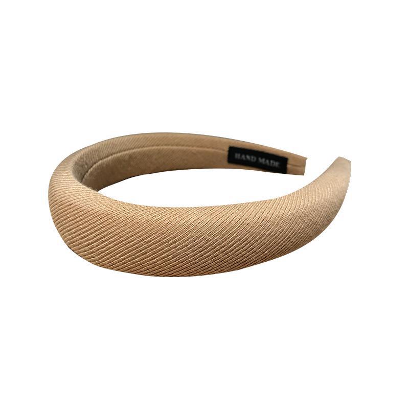 Korean Khaki Wide-Brimmed Sponge Headband