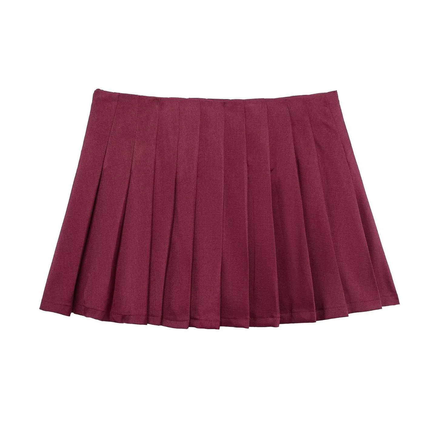 Playful Multi-Colored Pleated Short Skirt
