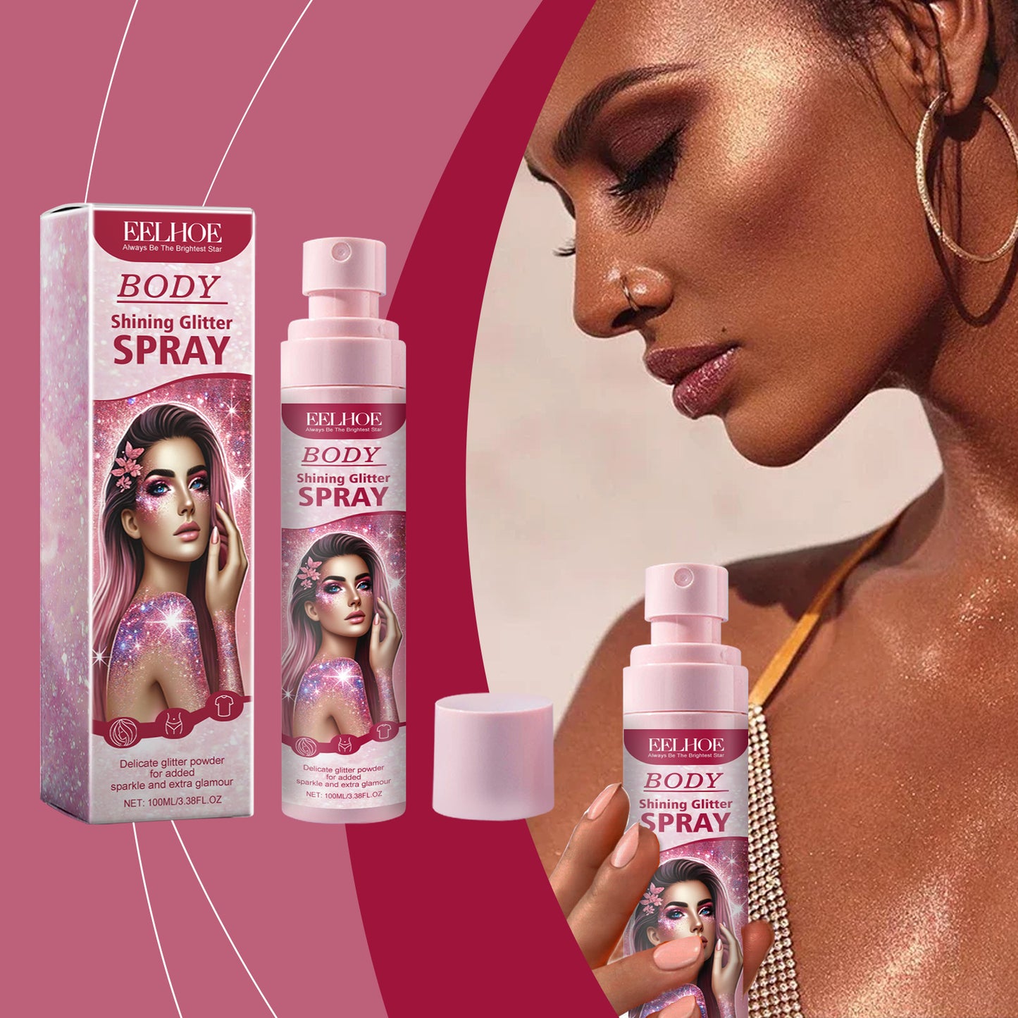 Harajuku Style Glitter Spray for Radiant Skin