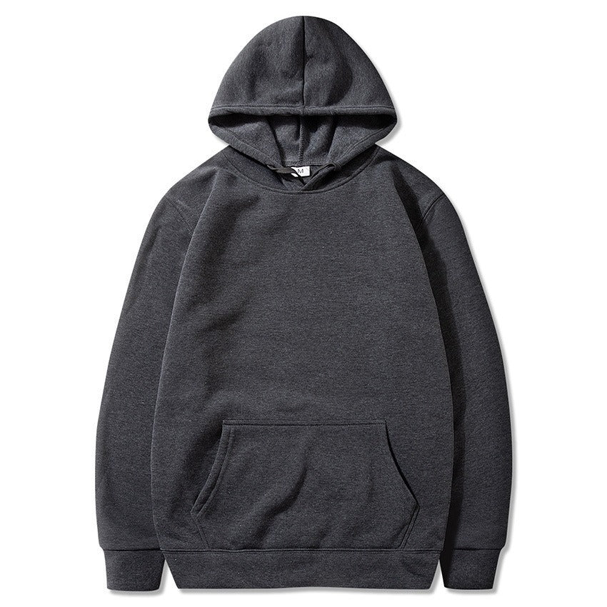 Harajuku Style Solid Color Plush Hoodie Sweatshirt