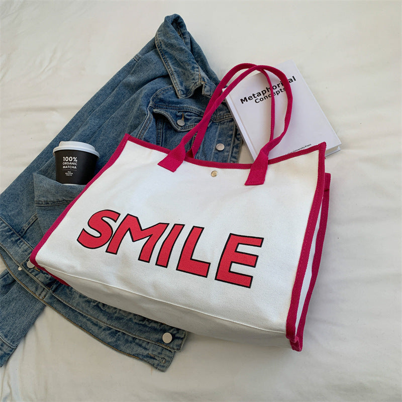 Harajuku Style Large Capacity Tote Bag - Fashionable & Portable
