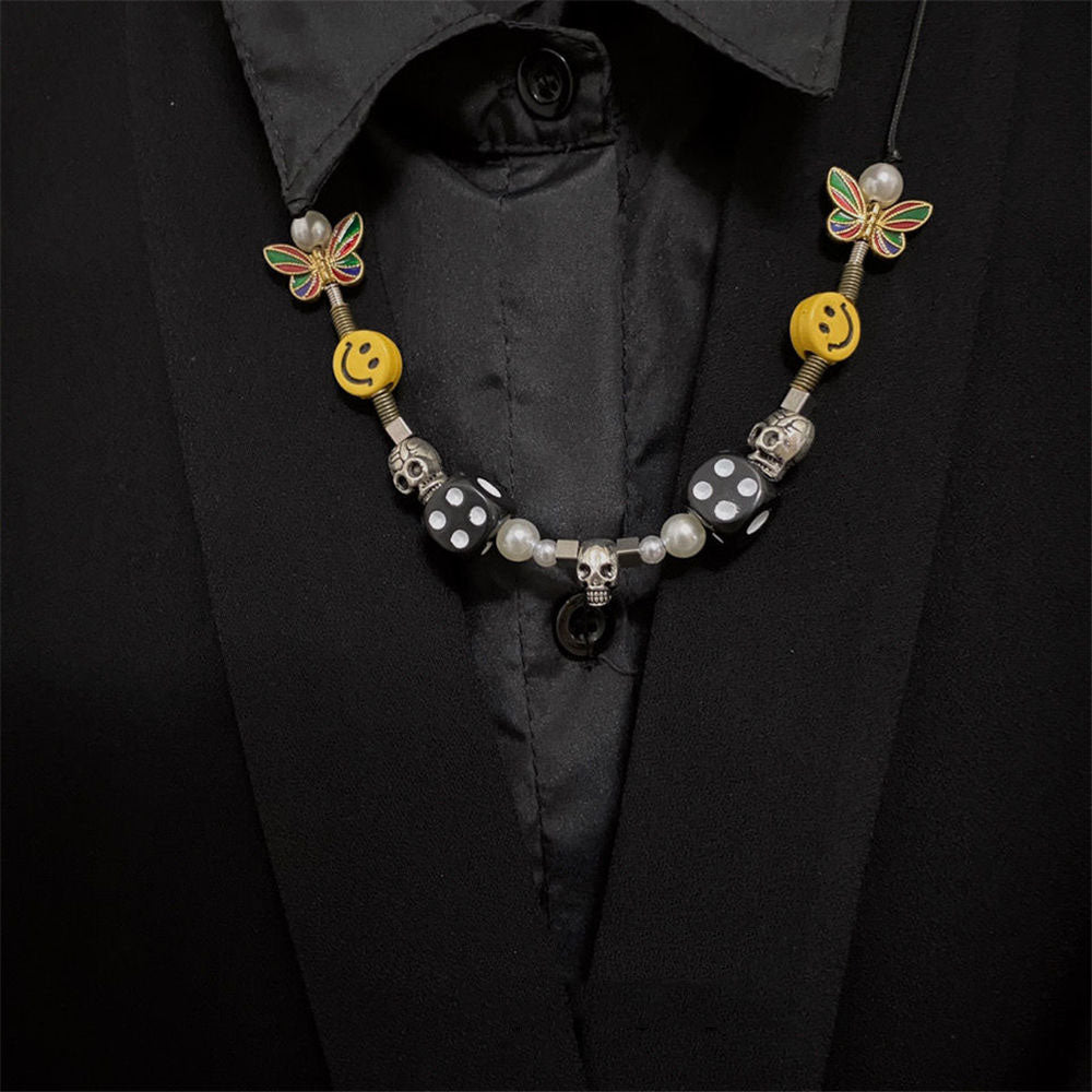 Harajuku Style Geometric Beads Hip Hop Choker Necklace