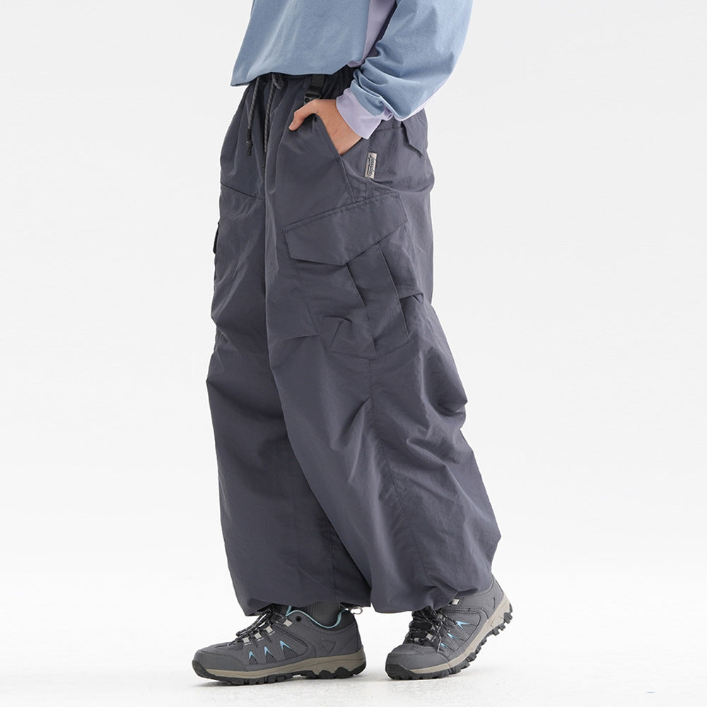Harajuku Style Unisex Drawstring Cargo Pants - Casual Streetwear