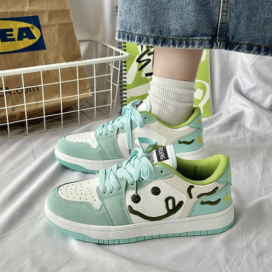 Mint Green Skate Shoes - Harajuku Style Casual Footwear