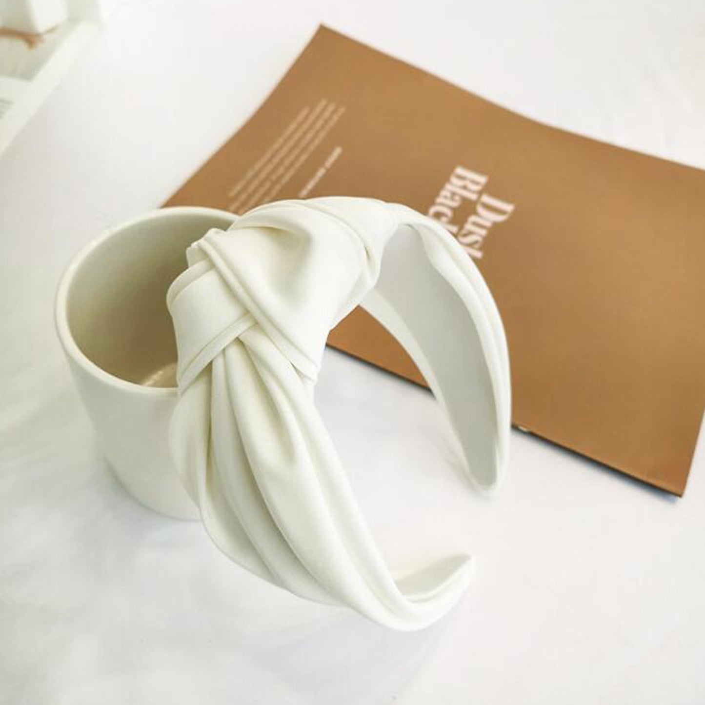 Wide Solid Color Hairband for Women