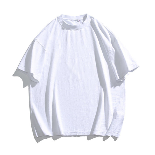 Harajuku Style Wash Bamboo Cotton Round Neck T-Shirt
