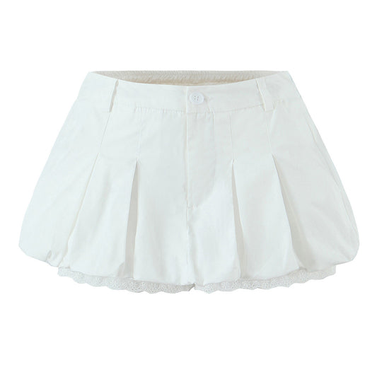 Low Waisted Floral Lace Mini Skirt