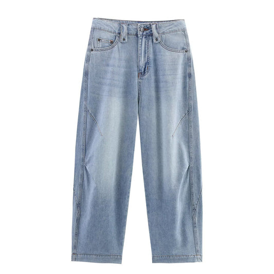 Harajuku Style Distressed Denim Commuter Pants