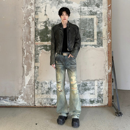 Harajuku Retro Ripped Loose Fit Jeans for Men