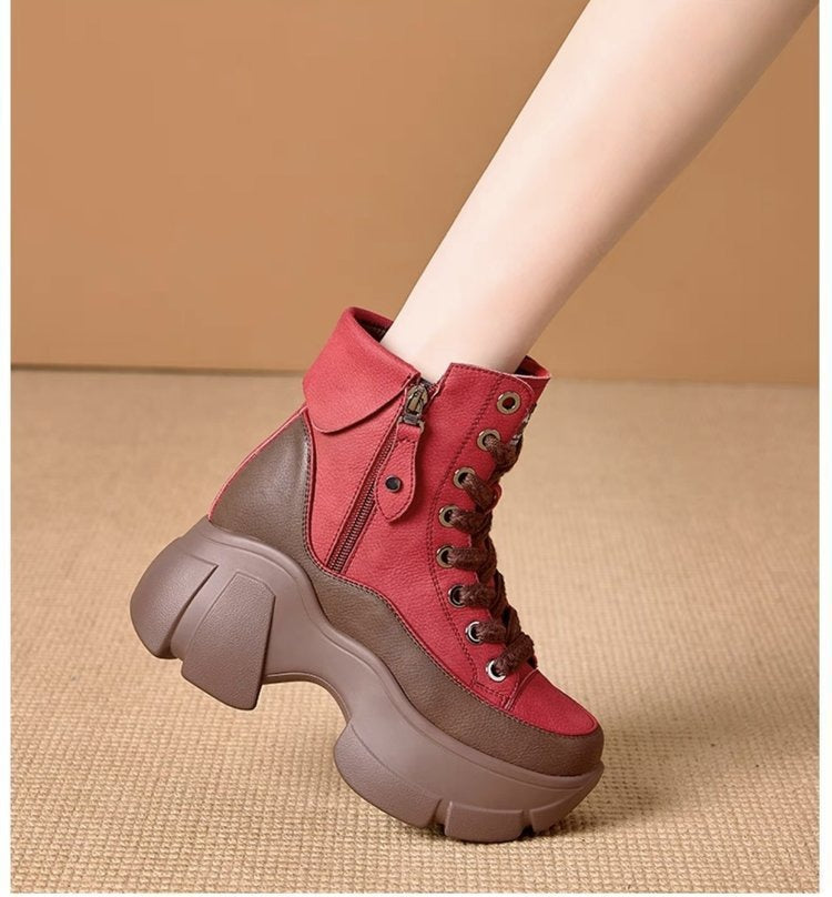 Playful Plush Dad Shoes - Retro Boots for Women
