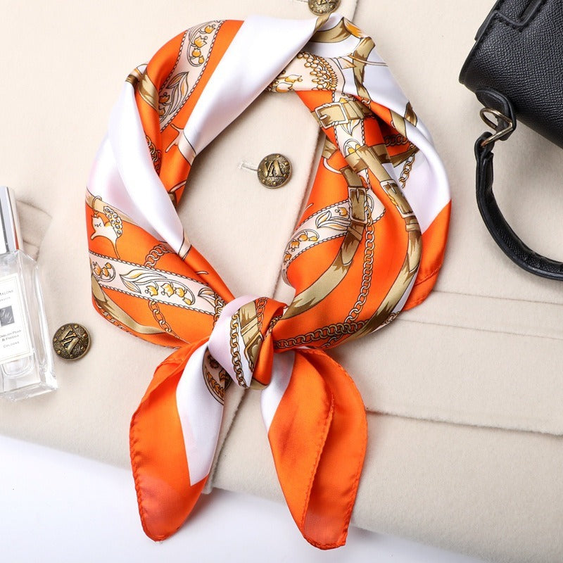 Harajuku Style Silk Touch Square Scarf