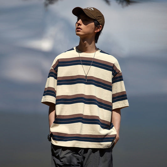 Striped Casual Round Neck T-Shirt