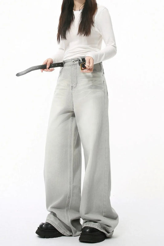 Harajuku Wide Leg Jeans with Pockets