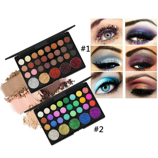 29-Color Matte & Pearlescent Earth-Tone Eyeshadow Palette