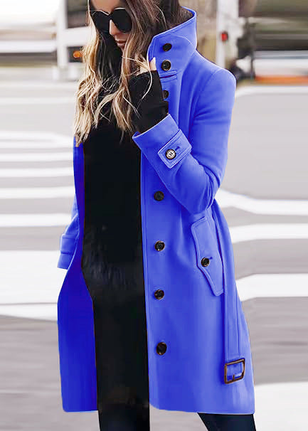 Harajuku Style Woolen Multi-Button Coat