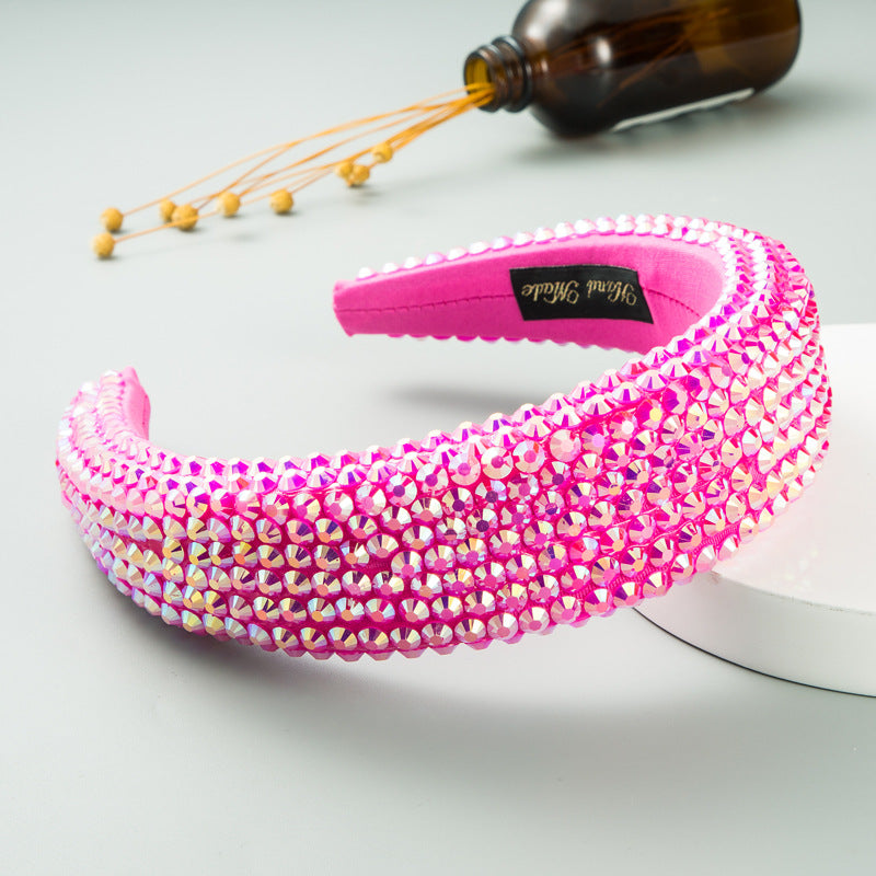 Super Flash Full Drill Wide Brimmed Headband