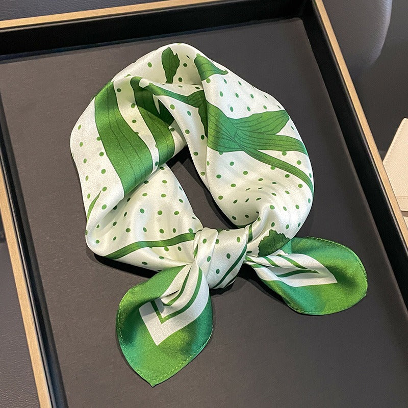 Playful Mulberry Silk Square Scarf for Women