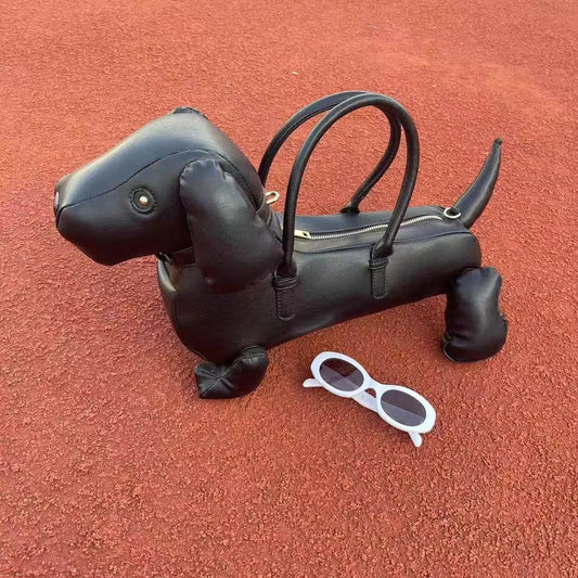 Cute Black Dog Handbag - Luxury Y2K Style for Women