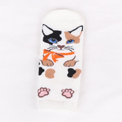 Kawaii Cartoon Cat & Dog Women’s Short Socks