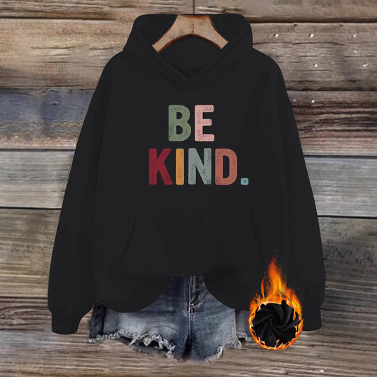 Hooded Long Sleeve Fleece Hoodie with Kangaroo Pocket