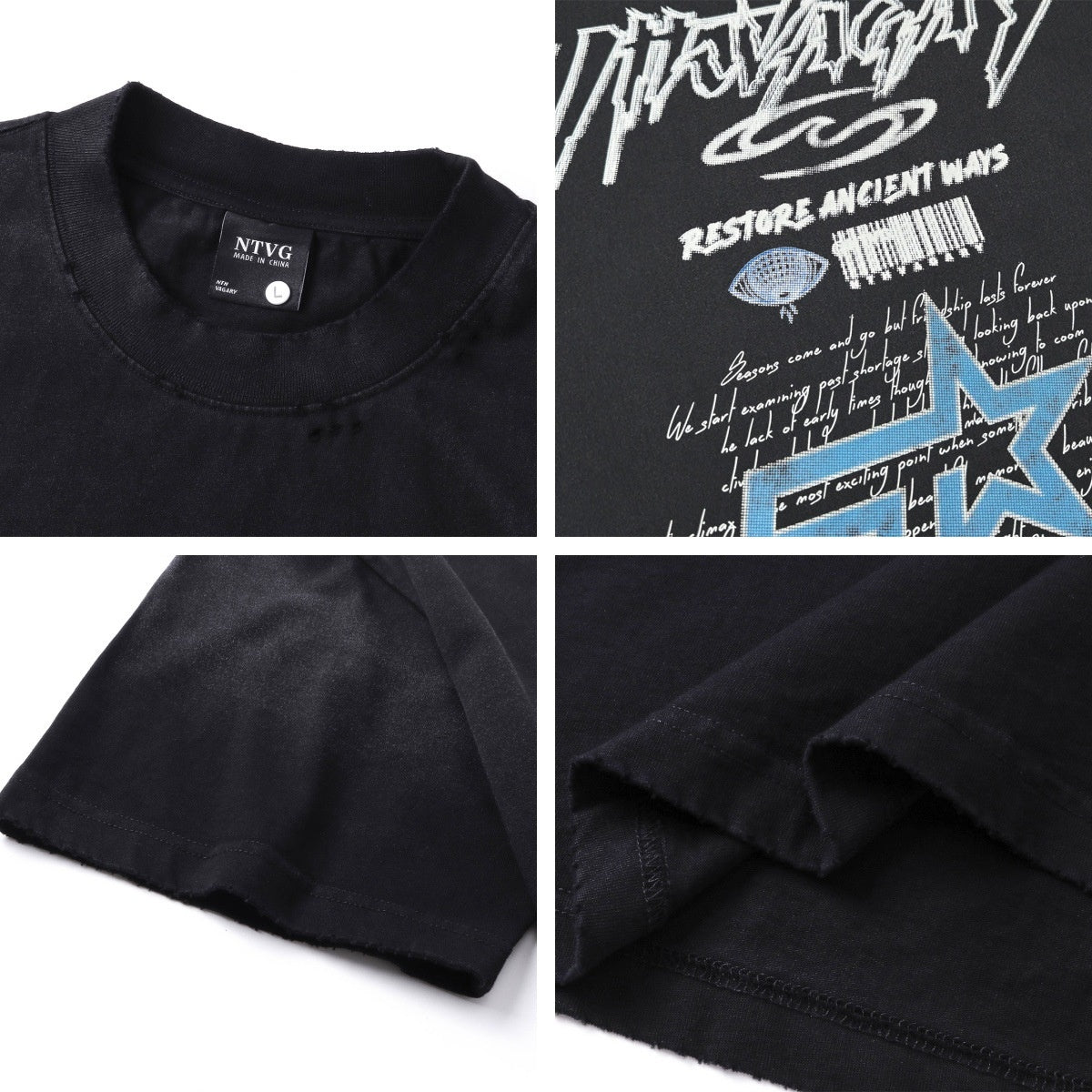 Trendy Harajuku-Inspired Loose Fit Letter Print Tee