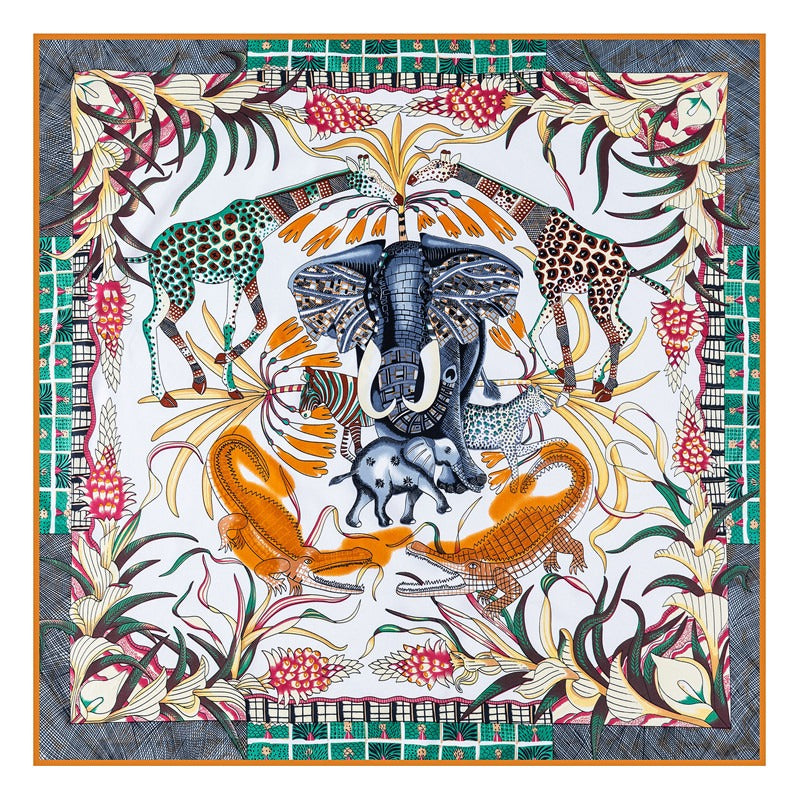 Animal Kingdom Twill Silk Scarf
