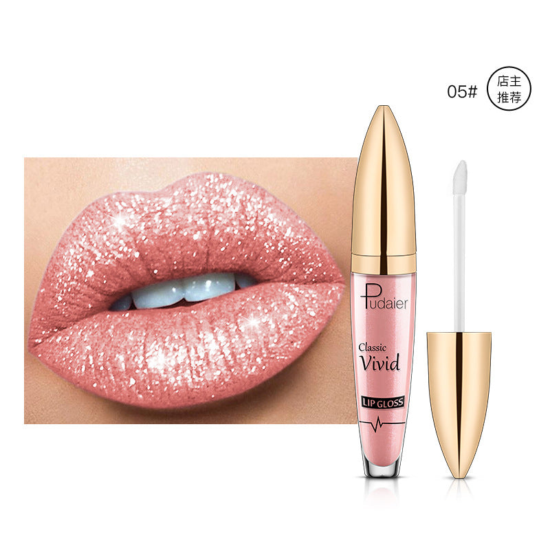 Glitter Flip Matte Pearl Lip Gloss - Diamond Finish