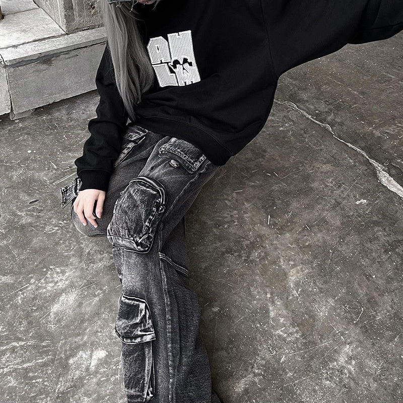 Retro Multi Pocket Workwear Jeans