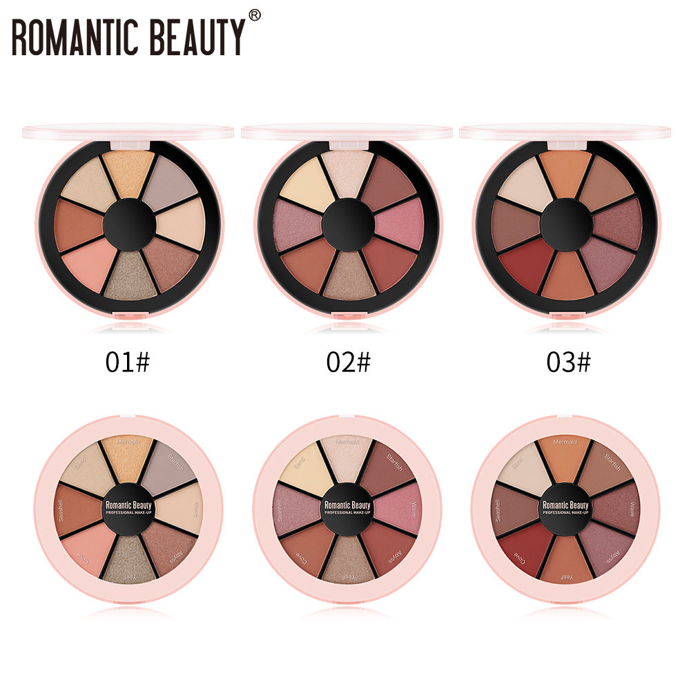 8 Color Harajuku Style Round Eyeshadow Palette