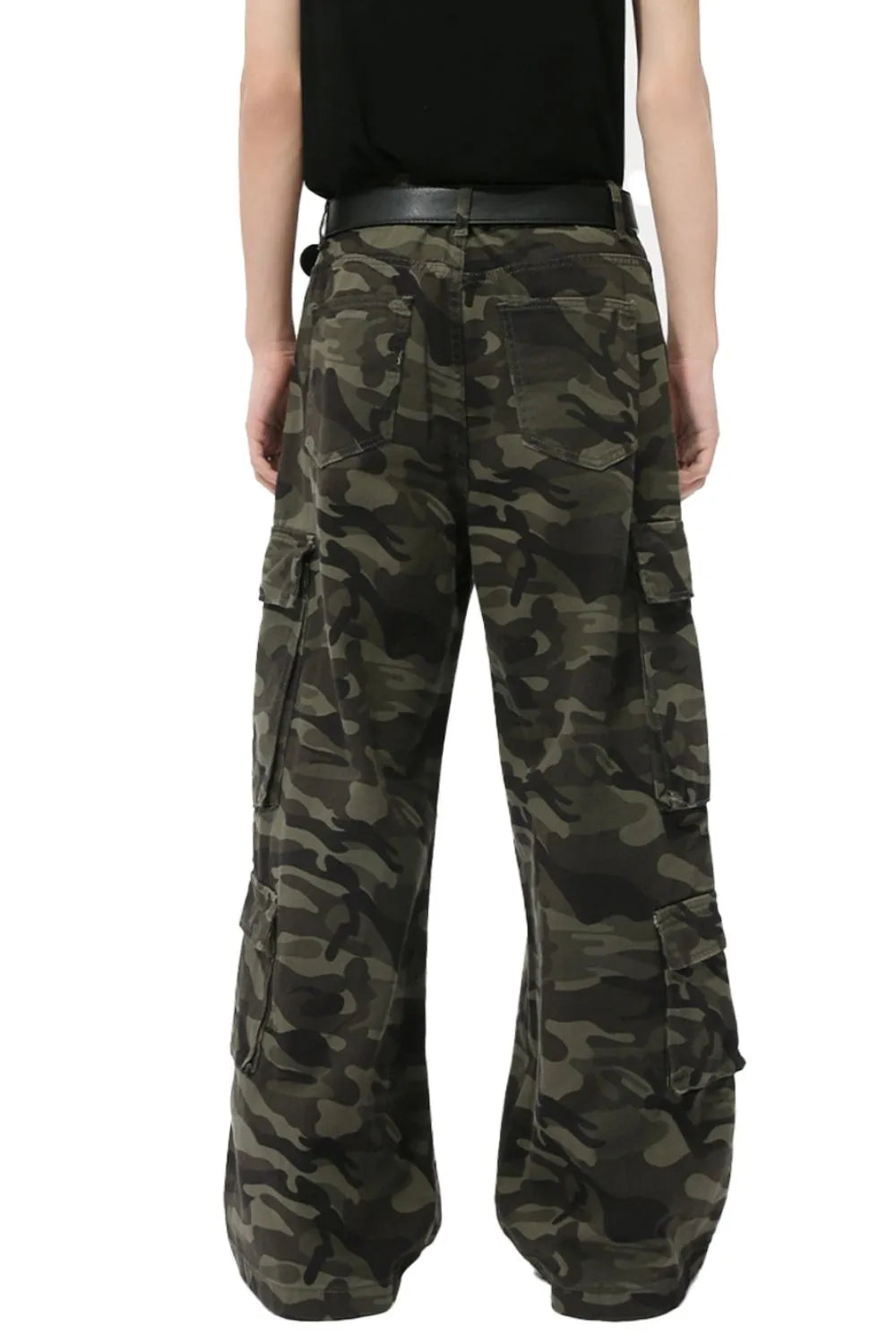 Playful Camouflage Cargo Jeans for Harajuku Style