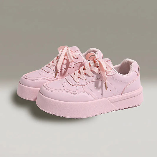 Playful Lace Up Platform Athletic Sneakers