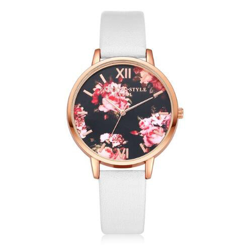 Harajuku Style Women’s Floral Bracelet Watch