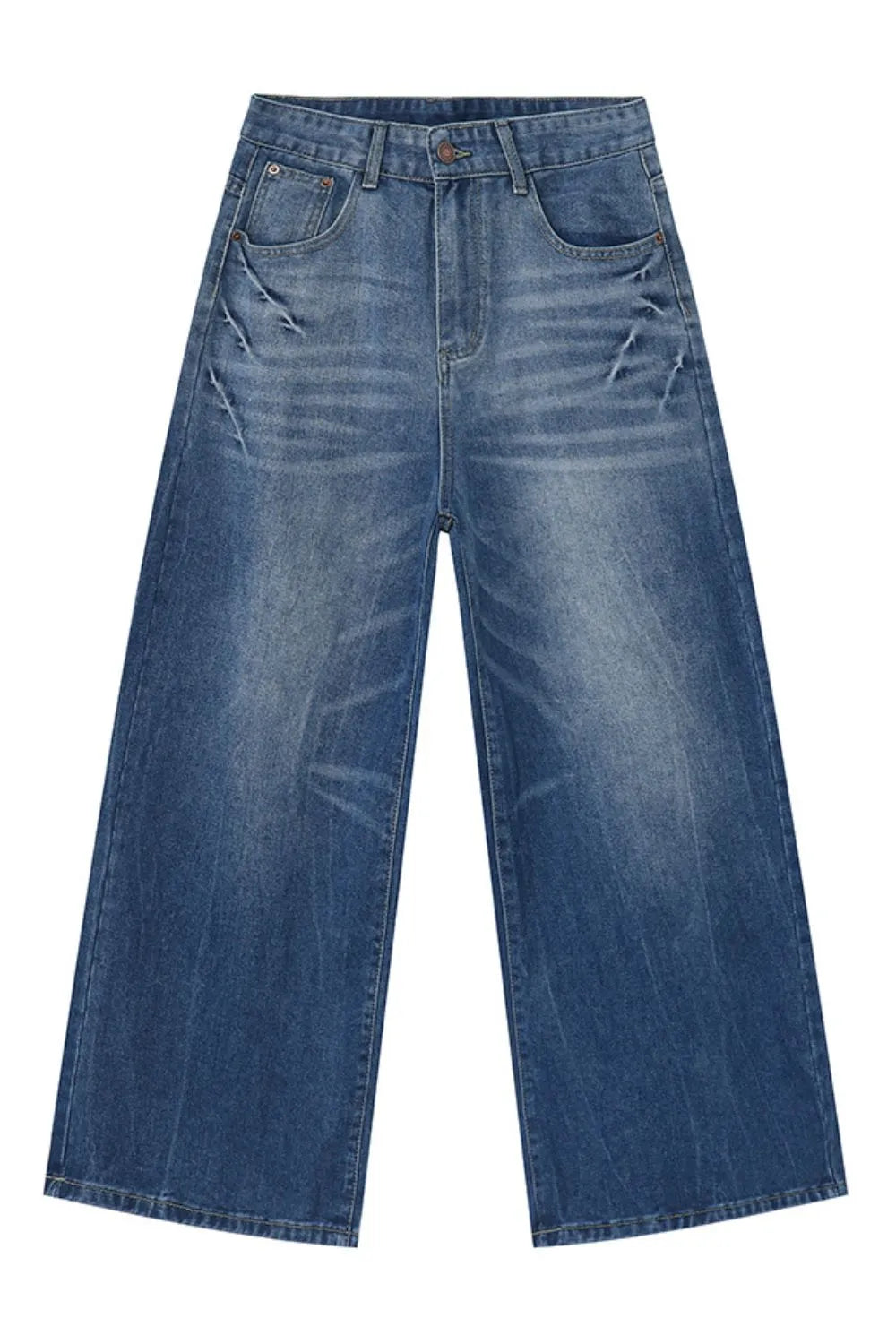 Harajuku Style Wide Leg Men's Jeans with Pockets