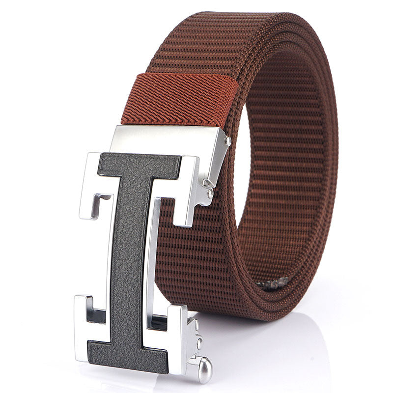 Men's Nylon Automatic Buckle Casual Belt