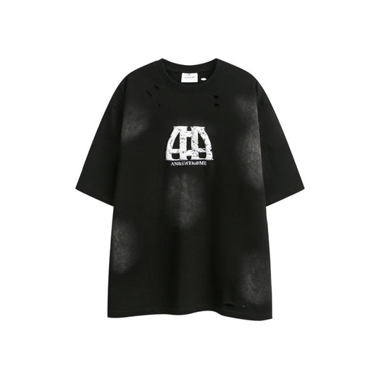 Vintage Distressed Print Loose Fit T-Shirt