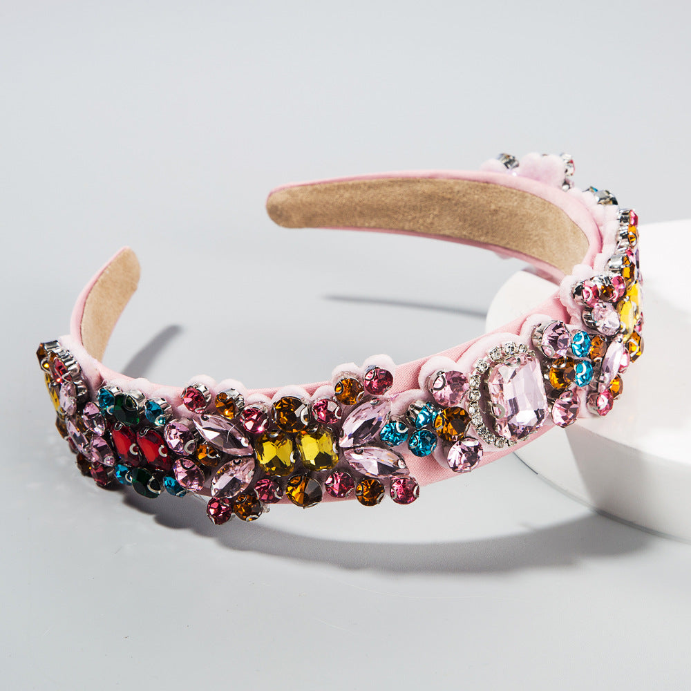 Baroque Retro Rhinestone Headband Set