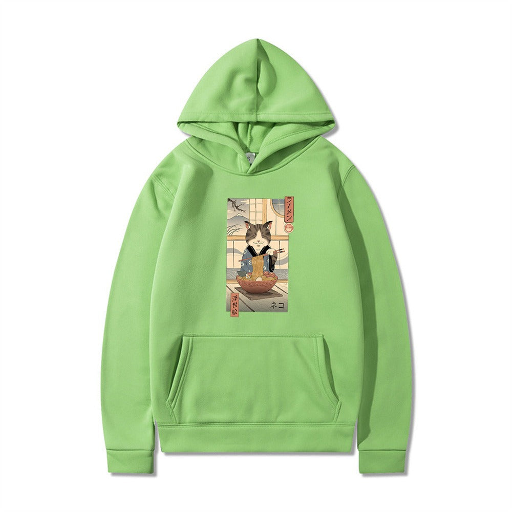 Samurai Cat Harajuku Adventure Hoodie