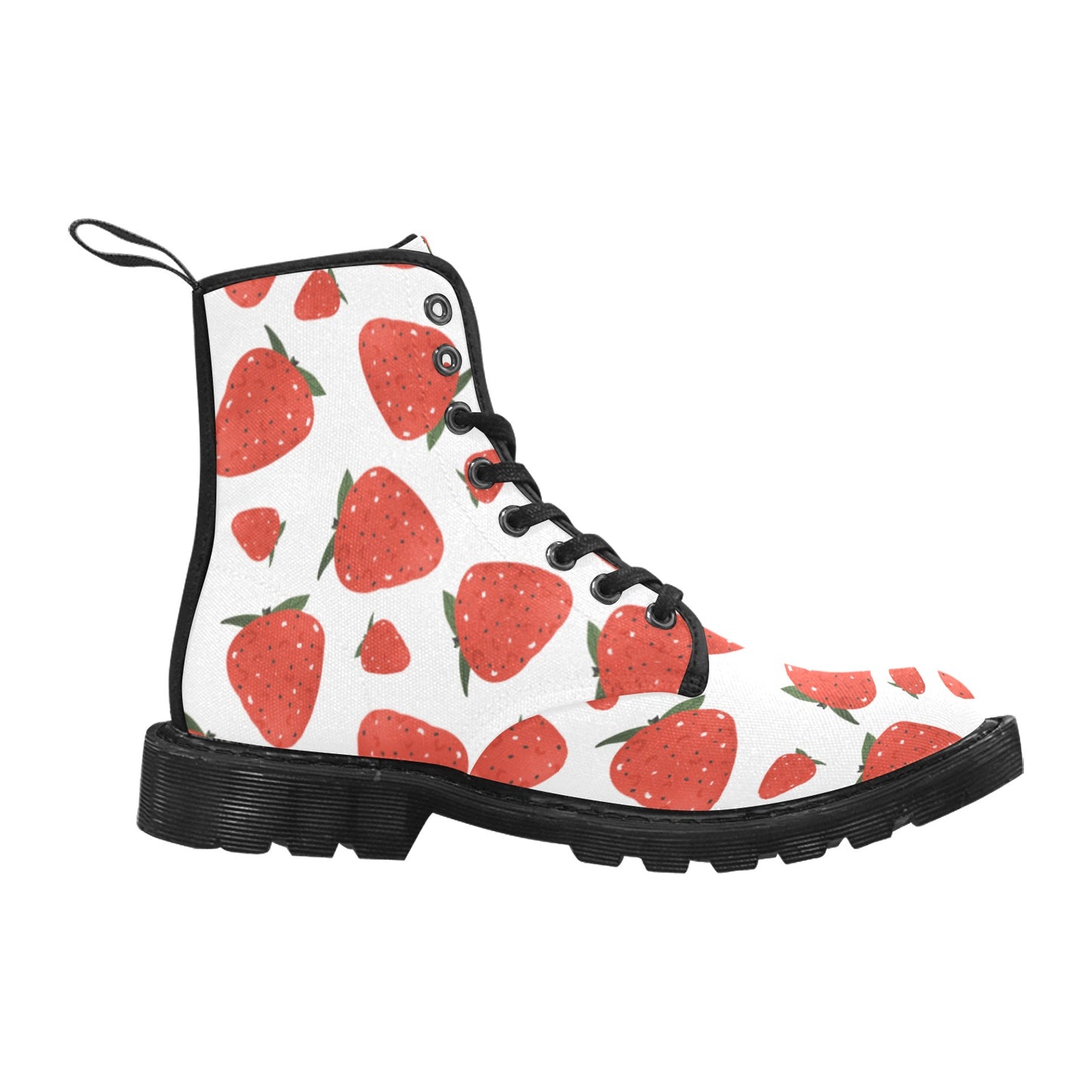 Strawberry Women's Lace Up Canvas Boots