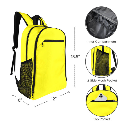 Highlighter Yellow All Over Print Leisure Sports Backpack