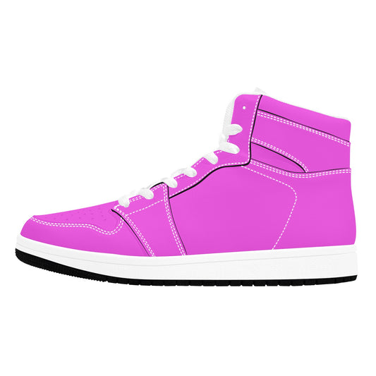 Highlighter Purple Men's High Top Sneakers