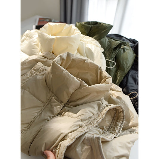 Harajuku Style White Down Winter Vest for Women