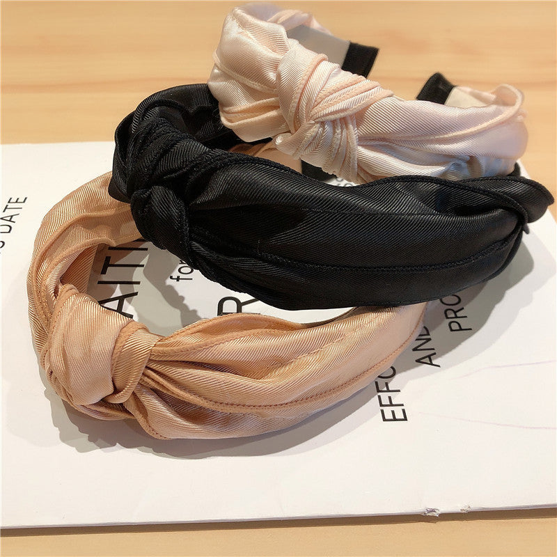 Fungus Edge Pleated Wide-Brimmed Headband