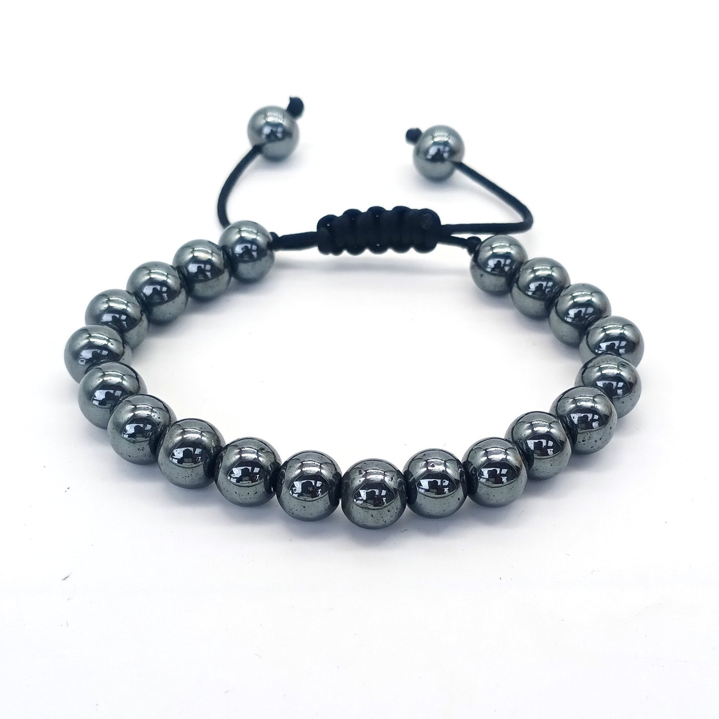 8mm Tiger Eye Stone Beads Bracelet - Adjustable & Braided